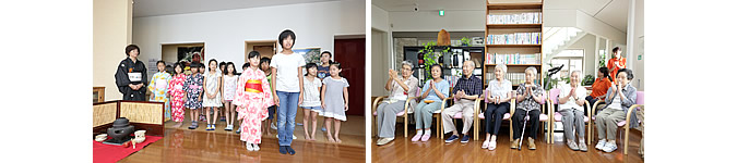 笑顔で挨拶