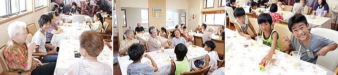 デザートタイムは大はしゃぎ