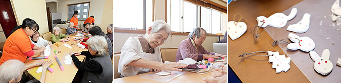 紙粘土の飾り作り