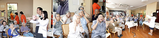 元気な口元で素敵な笑顔