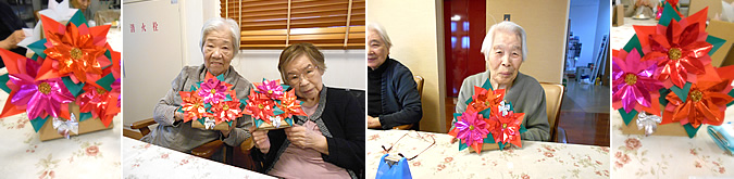 ポインセチアを手作り